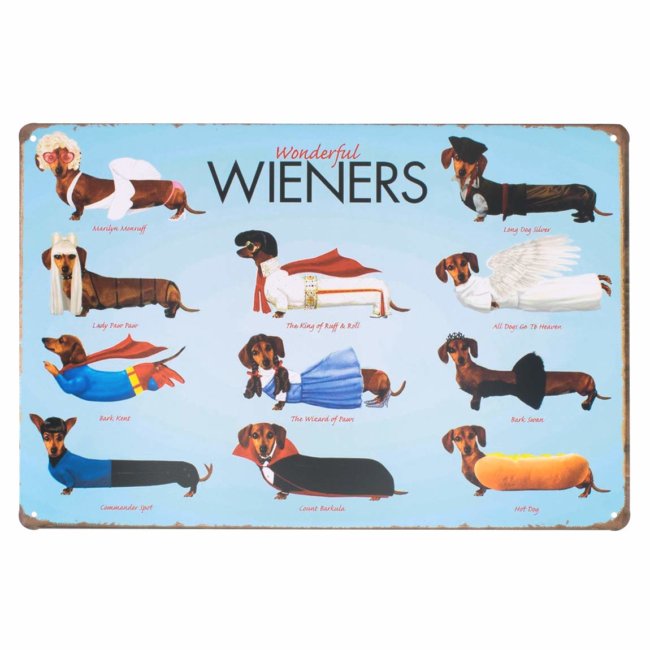 ブリキ看板「ダックスフンド」