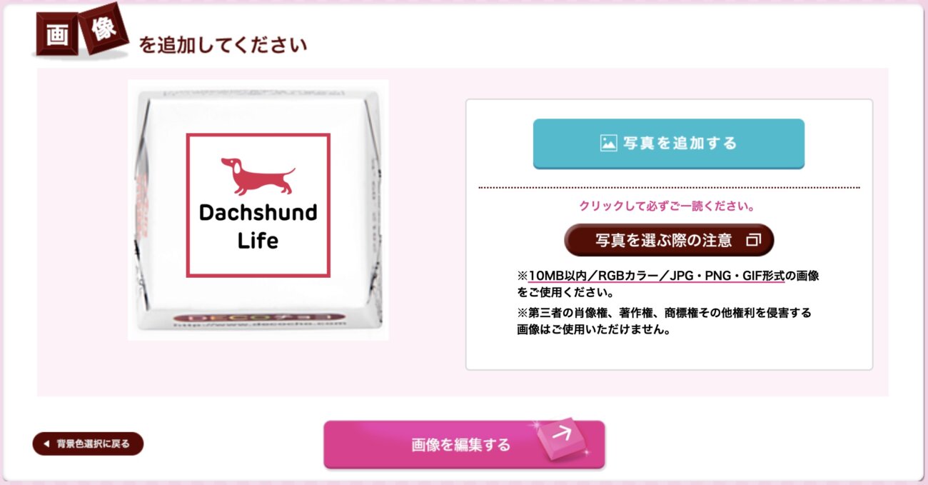 ダックスフンド,デコチョコ,チロルチョコ