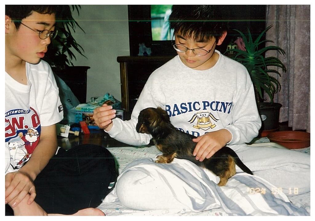 ダックスフンドと家族